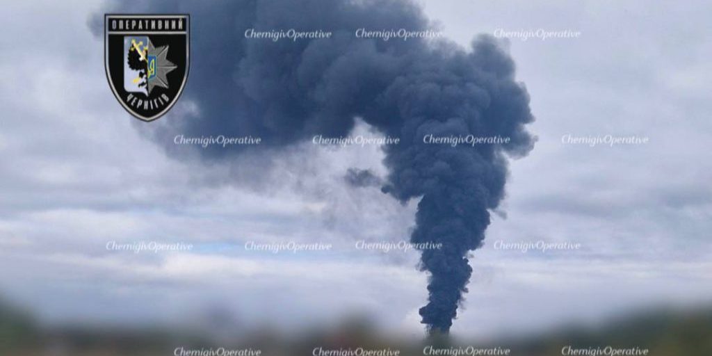 Russian forces strike petrol station in Chernihiv