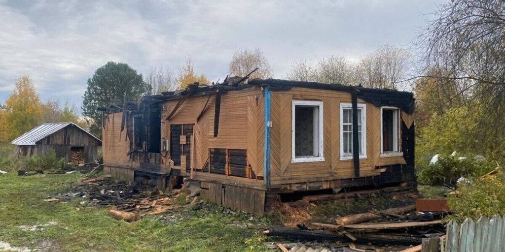 В Верхнетоемском округе при пожаре погиб мужчина