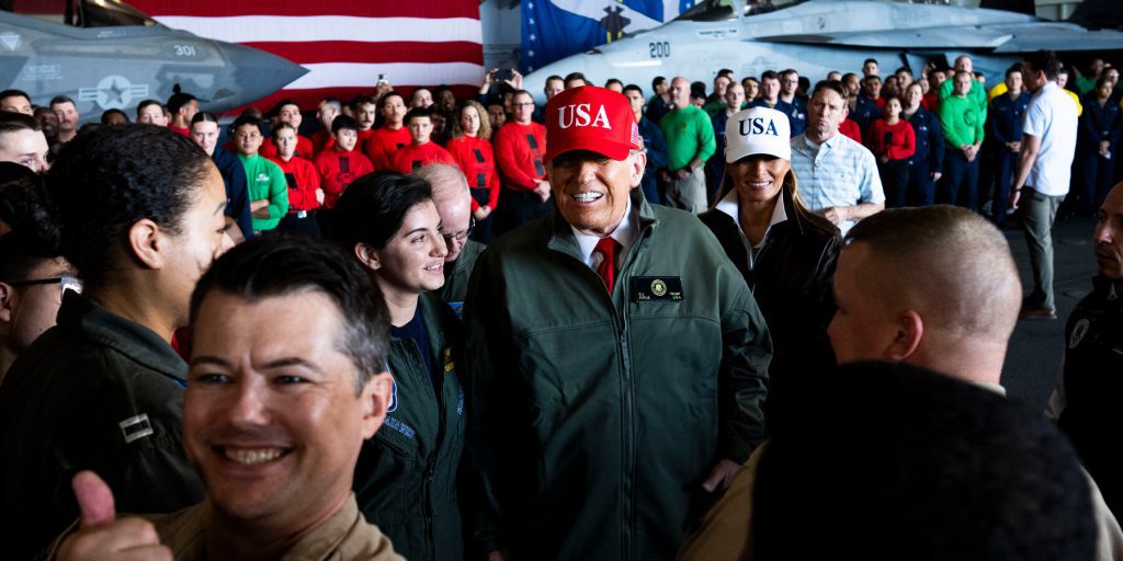 Trump Gave Partisan Speech to Navy Troops, as He Deployed Troops to U.S. Cities