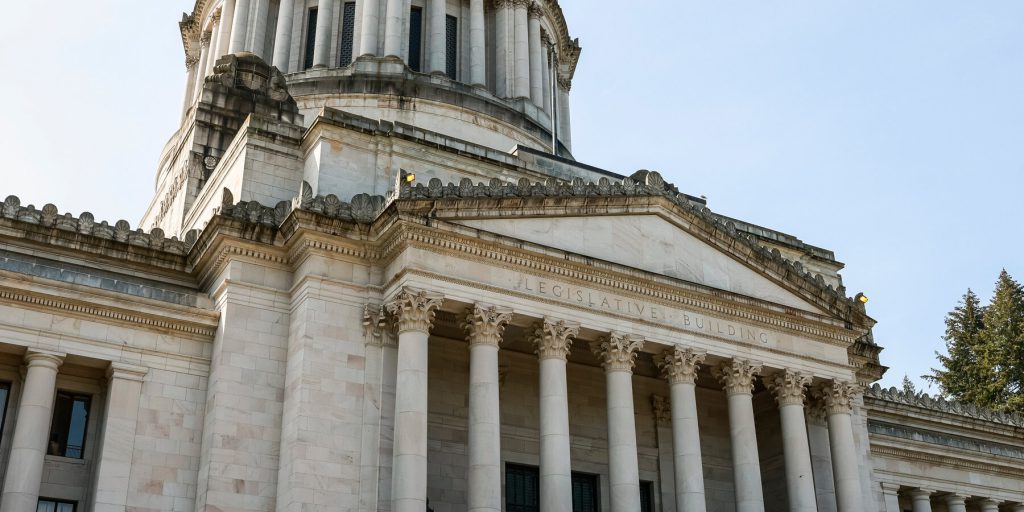 Man Breaks Into Washington State Capitol, Toppling Statues and Setting Fire