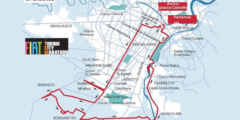 Fiat Marathon Torino: tre gare, orari e strade chiuse