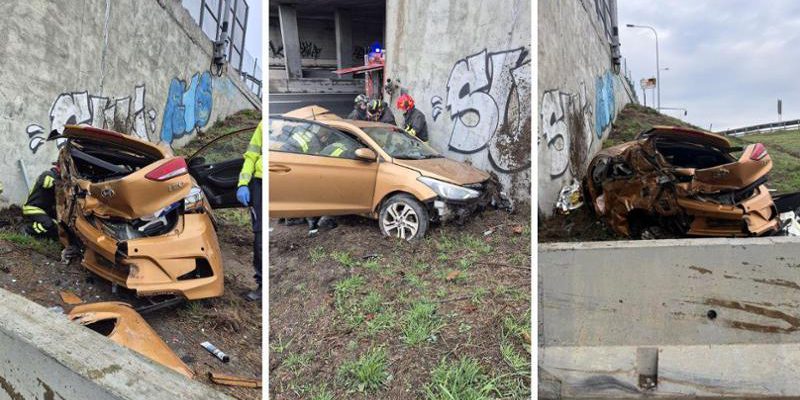 Incidente sulla tangenziale: Hyundai distrutta, conducente con lievi ferite