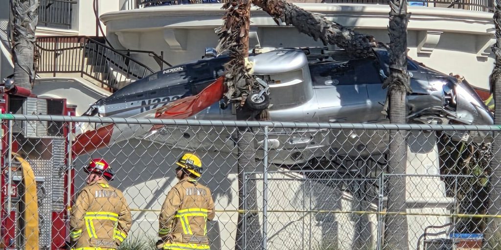 At Least 3 Are Injured on the Ground After Helicopter Crashes in California