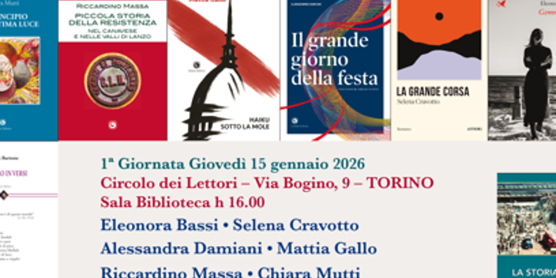 Tre giorni di incontri con 18 scrittori al Circolo dei Lettori