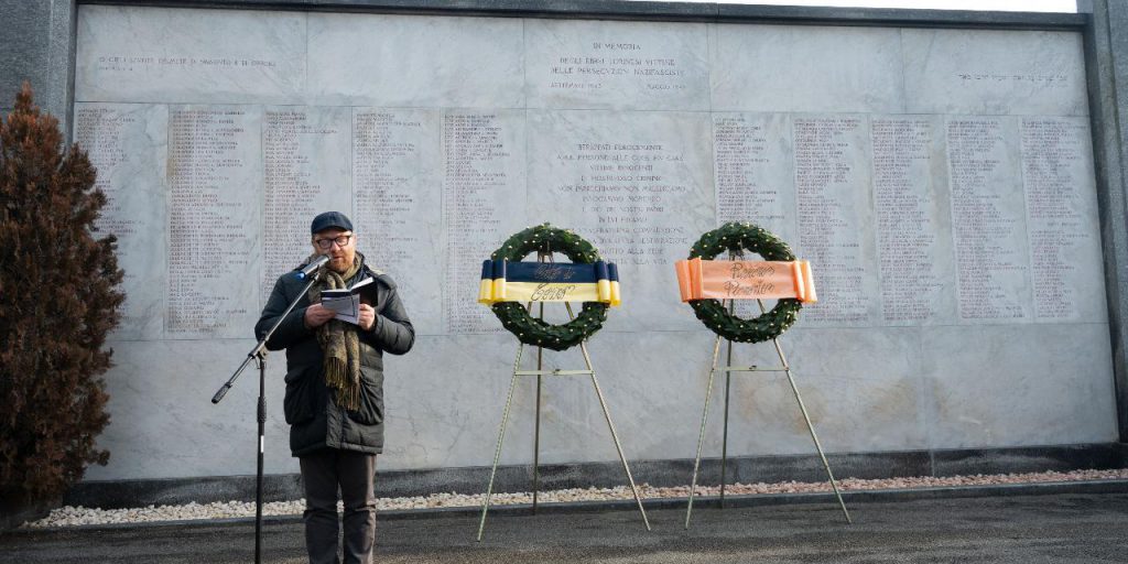 Cerimonia di memoria della Shoah al Cimitero Monumentale di Torino