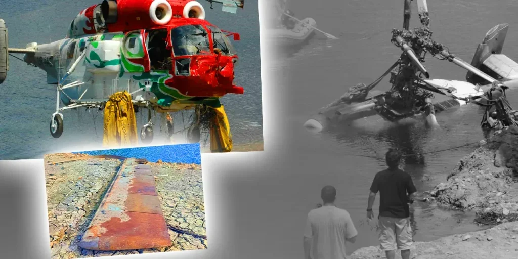 Ricostruzione di un incidente del 2009: parti di elicottero recuperate dopo 16 anni