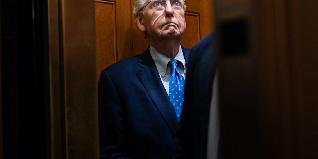 Senator Mitch McConnell Stumbles and Falls at the Capitol