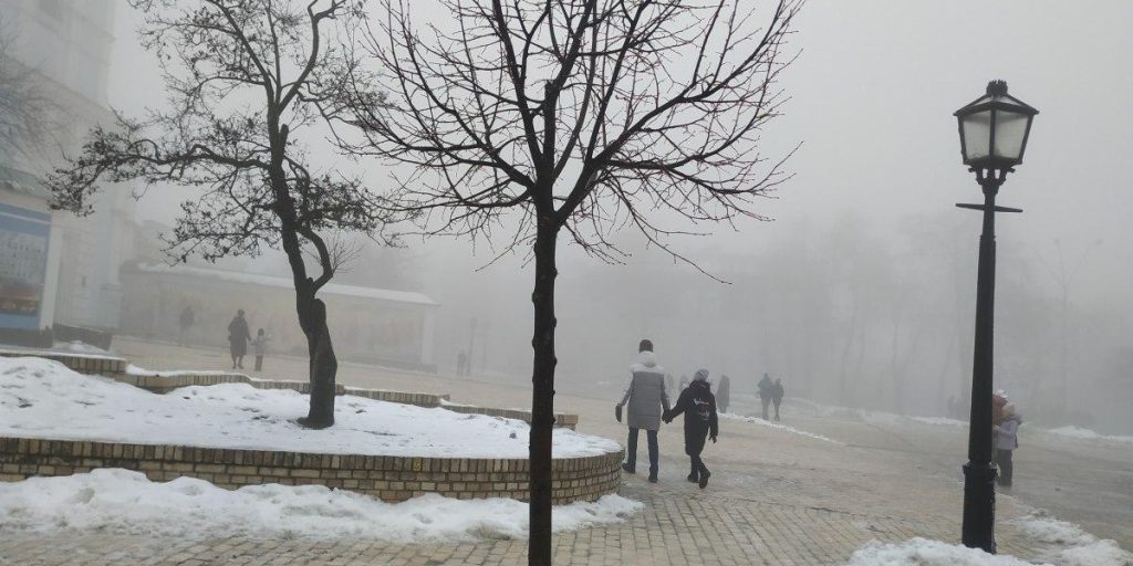 Kiev: 28 gennaio il giorno più caldo della settimana, ma con nebbia e ghiaccio cristallino