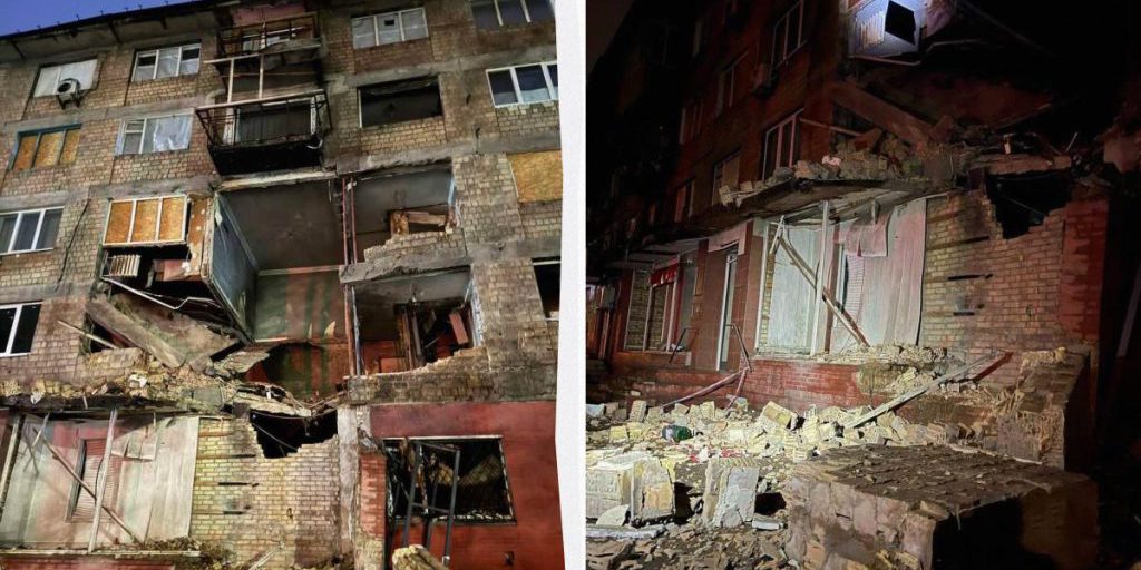 В Киеве обвалились перекрытия дома, пораженного "Шахедом" в июле