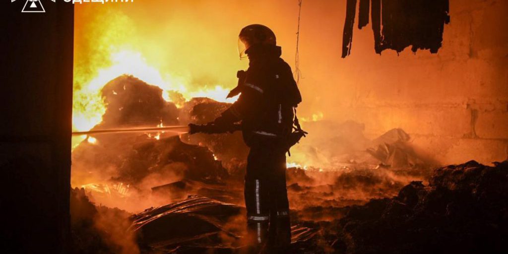 В пригороде Одессы из-за попадания дронов РФ вспыхнул масштабный пожар