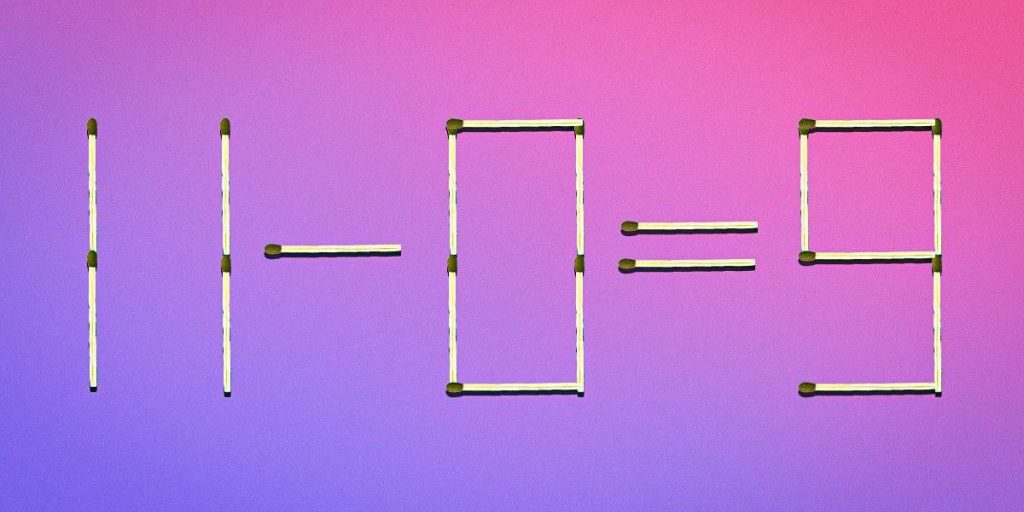 Надо переставить всего 1 спичку, чтобы уравнение стало правильным: простой IQ-тест