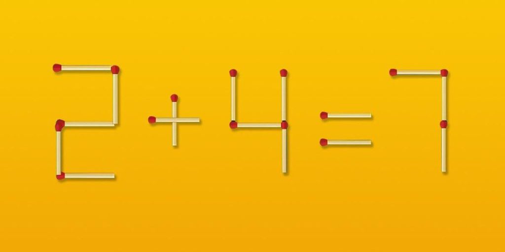 Надо переставить всего 1 спичку, и пример станет правильным: быстрый IQ-тест