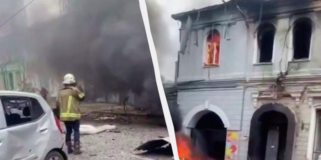 Attacco alla scuola materna di Kharkiv: un uomo deceduto e sette feriti in un incendio devastante