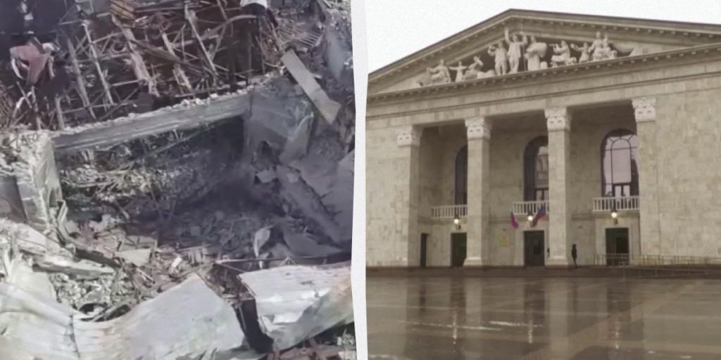 Khlyvnyuk critica l'apertura del teatro di Mariupol come “teatro sul sangue”