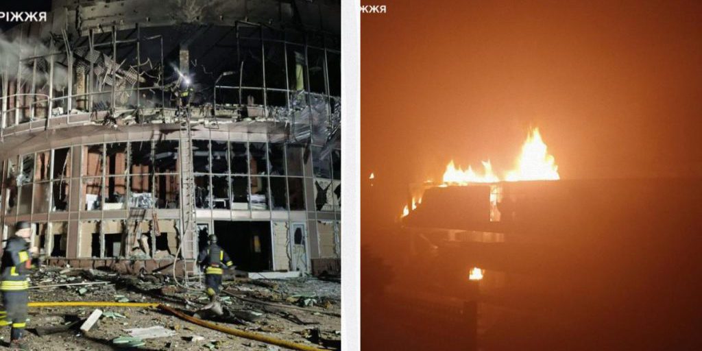 Esplosione in centro commerciale di Zaporizhzhia: decine di abitazioni danneggiate