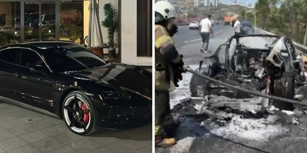 Incendio improvviso di un'auto elettrica di lusso: un imprenditore turco rischia la vita e denuncia il marchio
