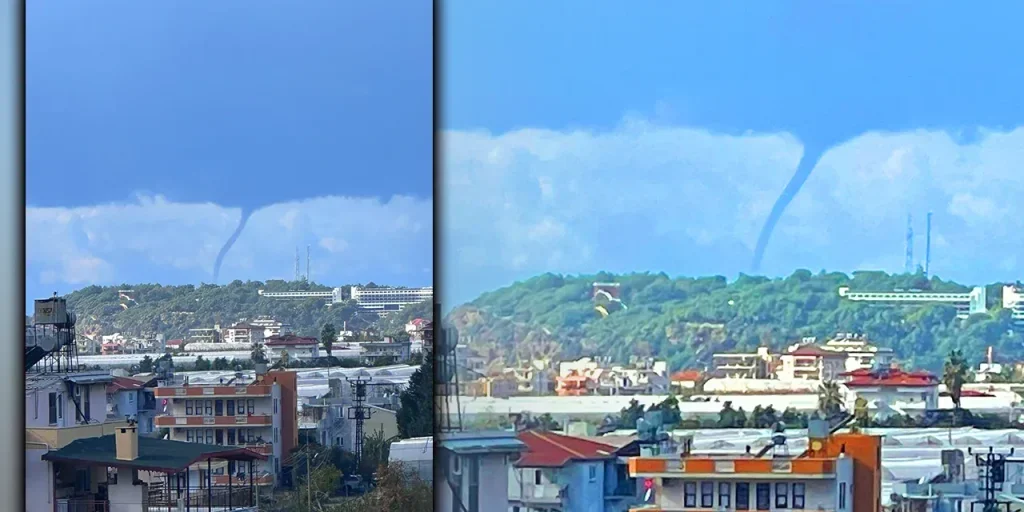 Tornado formato in mare vicino a Alanya dura 10 minuti