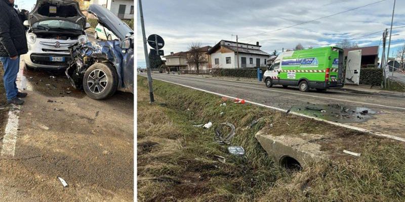Incidente stradale a Carmagnola: donna di 85 anni muore, cinque feriti.