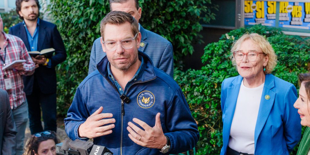 Eric Swalwell: la sua opposizione a Trump, un valore richiesto dai votanti democratici