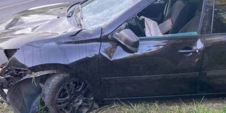 Datsun перевернулся на трассе «Тамбов-Пенза»