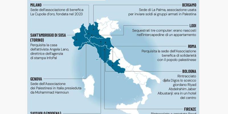 Indagine su famiglia di architetto coinvolto in rete di finanziamenti sospetta di legami con Hamas