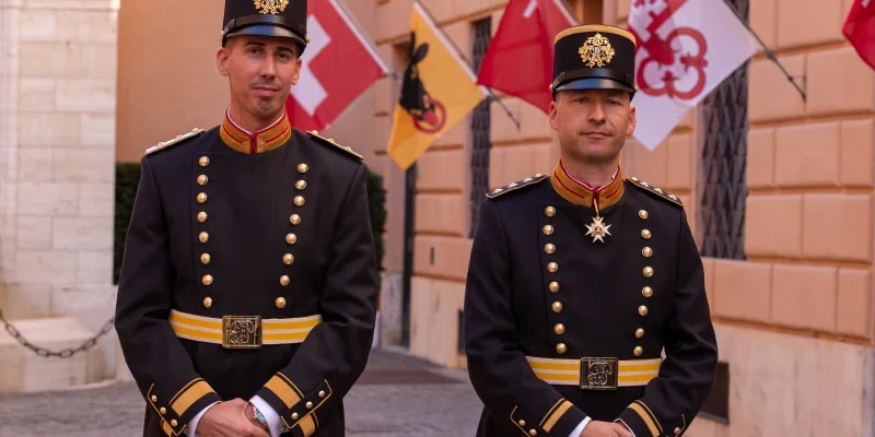 Swiss Guards, protectors of the pope, don new uniforms