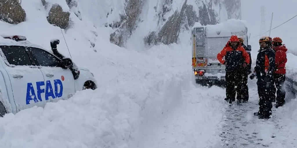 Rischio di valanga in 28 province: AFAD avverte con livello critico.