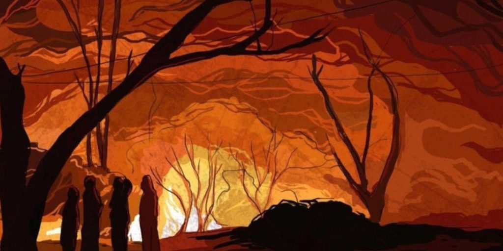 Жилой дом сгорел в Кузбассе