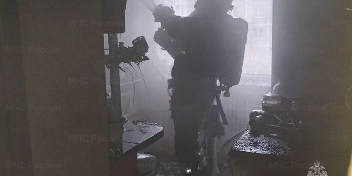 При пожаре в курском Железногорске пострадал 48-летний мужчина