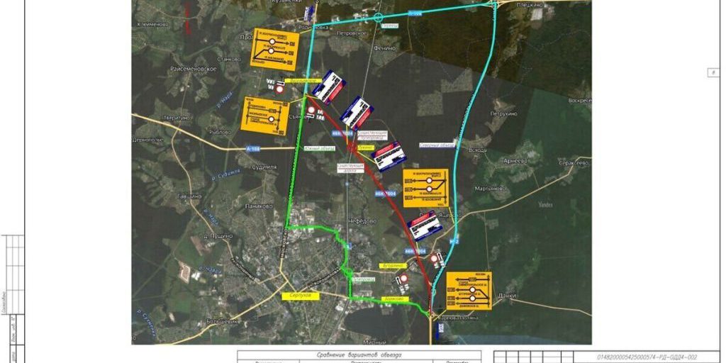 Под Серпуховом районе полностью перекрыли движение у Лукино