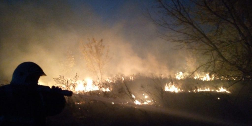 В курском поселке Кшенском потушили ландшафтный пожар