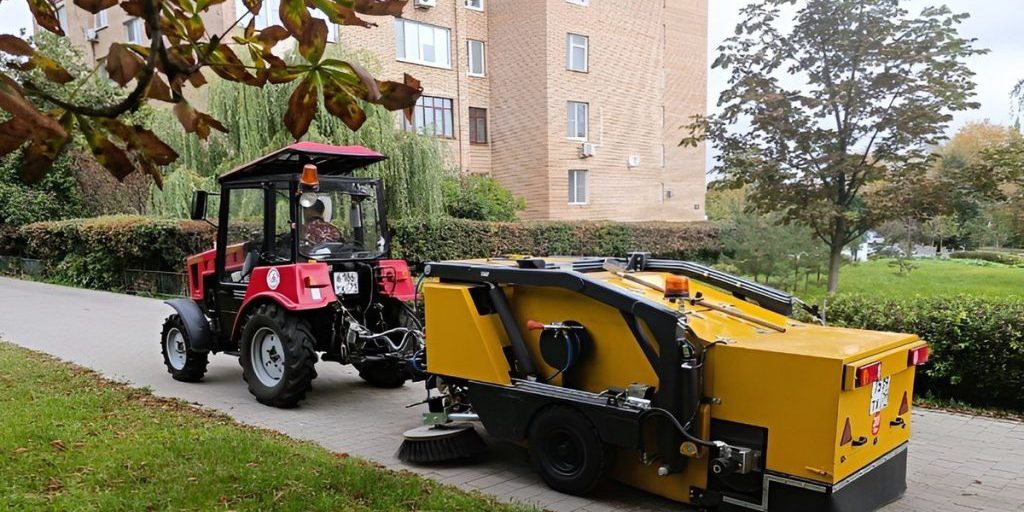 Коммунальные службы Тулы убирают улицы и косят газоны с 11 единицами техники