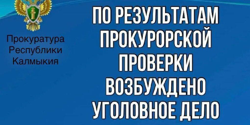 В Калмыкии возбудили уголовное дело о присвоении особо крупной суммы денег
