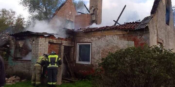 В Черняховском округе произошел пожар в частном доме