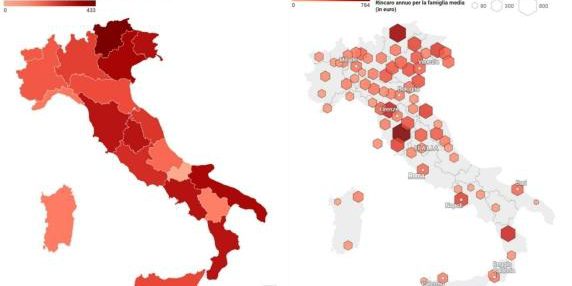 Siena la città più cara: 784 euro di spesa in più per famiglia in un anno