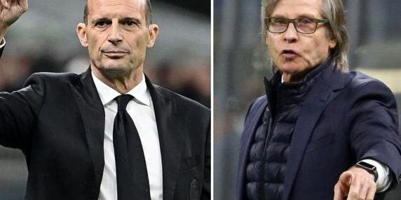 Allegri multato di 10.000 euro per offese a Oriali durante la Supercoppa Napoli‑Milan