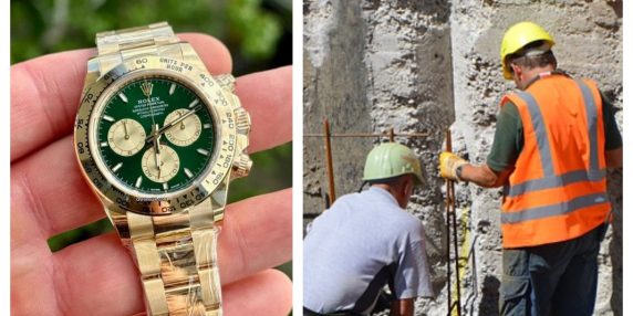 Operaio perde Rolex da 16.000 euro nel calcestruzzo: richiesta di risarcimento respinta