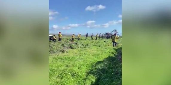 Immagini del luogo dove sono stati trasportati i resti della triatleta