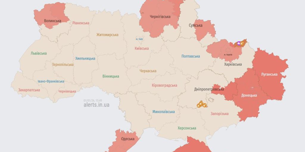 Droni russi colpiscono città ucraine: Volyn, Odesa, Sumy e Chernihiv il 1 gennaio