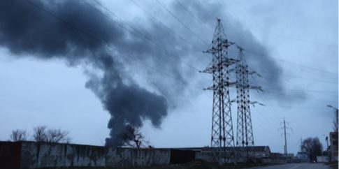 Russians attack business facility in Kharkiv with guided aerial bomb