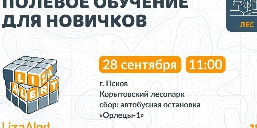 "Partecipa alle attività di ricerca di persone scomparse con il gruppo volontario "ЛизаАлерт" a Pskov"