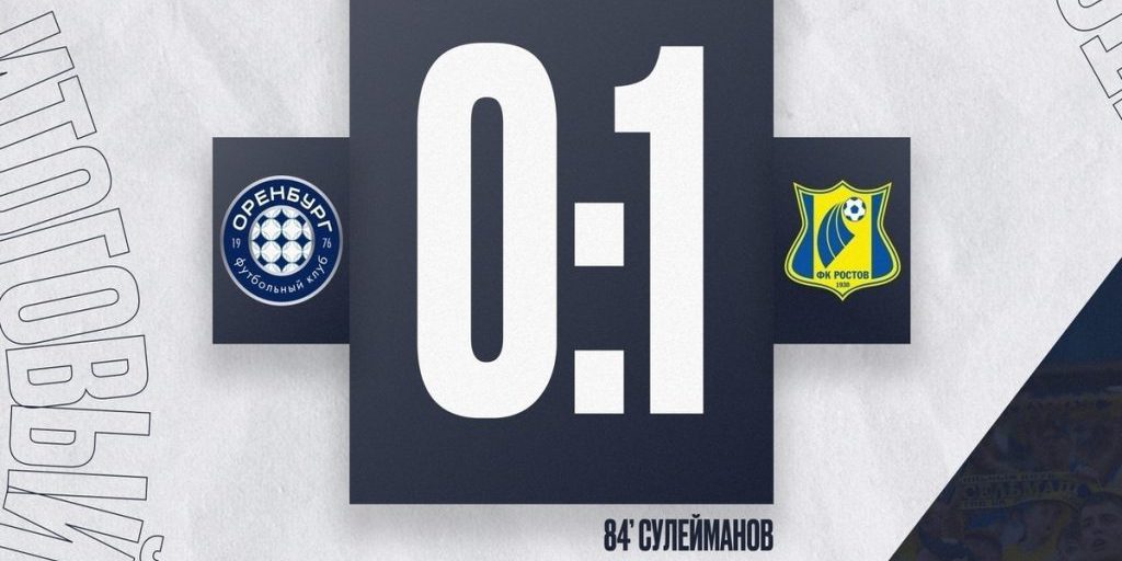 ФК «Ростов» выиграл «Оренбург» в матче 11-го тура РПЛ