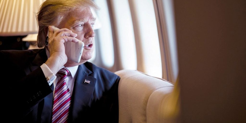 Trump says his call with Putin has begun