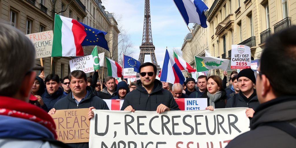 Agricoltori francesi protestano a Parigi contro l'accordo UE-Mercosur