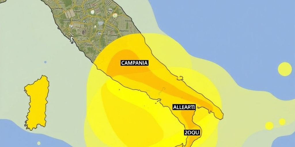 Allerta gialla prorogata fino alle 20:00 di mercoledì: temporali intensi in tutta la Campania