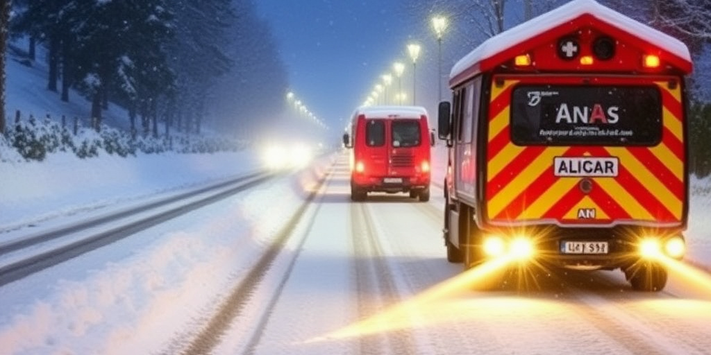 Anas pulisce le strade colpite da mareggiate: interventi per rimuovere neve e detriti