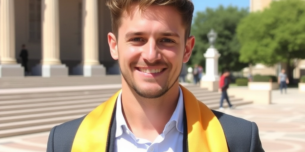 Andrea, 26 anni, si laurea in Scienze della comunicazione a Torre del Greco