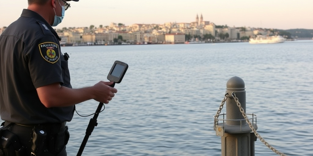 Anguillara: ricerca di un coltello con metal detector vicino a ponticello per accertare il coinvolgimento del padre dell'arrestato