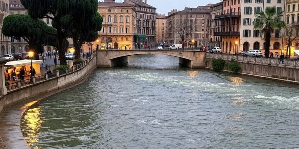 Aniene a rischio di allagamento a Roma: piogge intense e insediamenti abusivi lungo il fiume