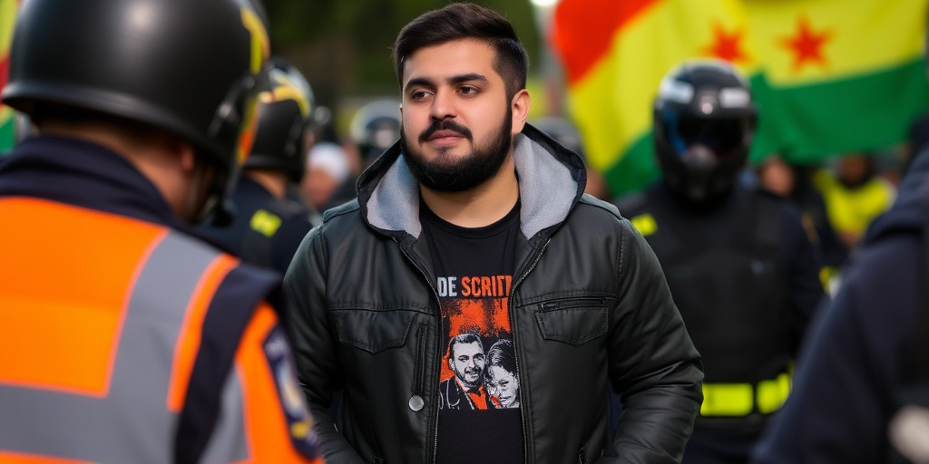 Arresto di Amirhossein Pourhosseini durante protesta a Bojnord